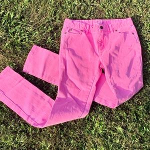 VINEYARD VINES HOT PINK DENIM PANTS SIZE 14!